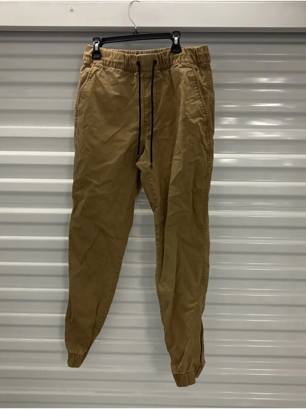 Old Navy Men's Khaki Drawstring Joggers - Picture 1 of 7